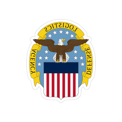 Defense Logistics Agency (U.S. Army) REVERSE PRINT Transparent STICKER-3" × 3"-The Sticker Space