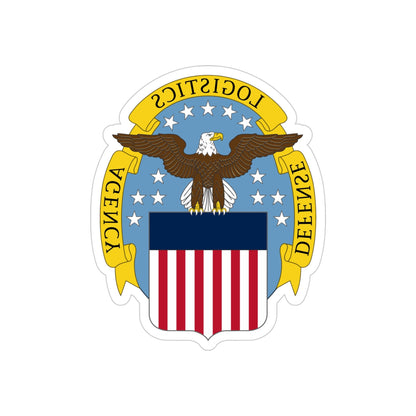 Defense Logistics Agency (U.S. Army) REVERSE PRINT Transparent STICKER-4" × 4"-The Sticker Space