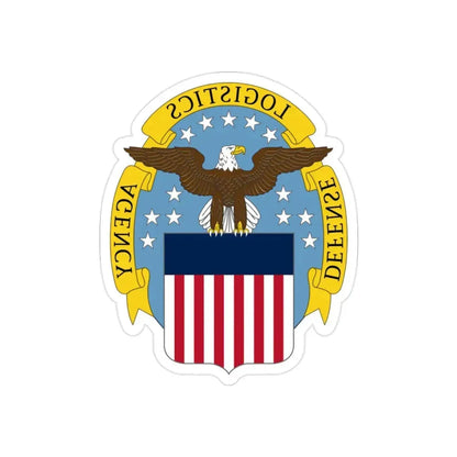 Defense Logistics Agency (U.S. Army) REVERSE PRINT Transparent Die-Cut STICKER 2 Inch Die-Cut Transparent - The Sticker Space
