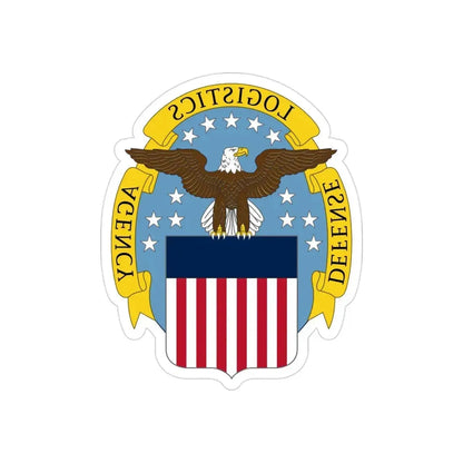 Defense Logistics Agency (U.S. Army) REVERSE PRINT Transparent Die-Cut STICKER 3 Inch Die-Cut Transparent - The Sticker Space