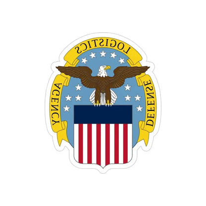 Defense Logistics Agency (U.S. Army) REVERSE PRINT Transparent Die-Cut STICKER 4 Inch Die-Cut Transparent - The Sticker Space