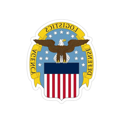 Defense Logistics Agency (U.S. Army) REVERSE PRINT Transparent Die-Cut STICKER 6 Inch Die-Cut Transparent - The Sticker Space