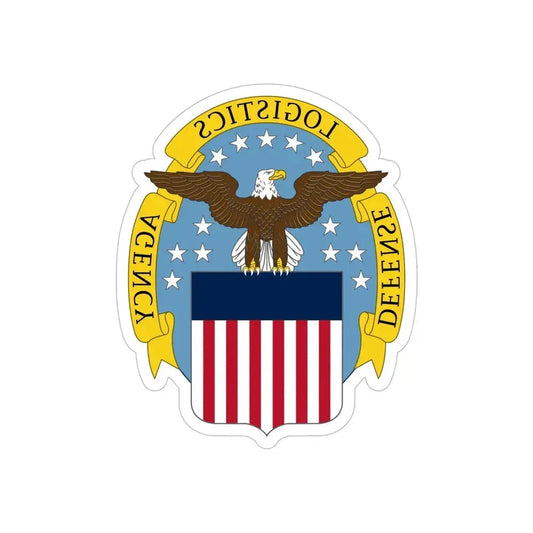 Defense Logistics Agency (U.S. Army) REVERSE PRINT Transparent Die-Cut STICKER 6 Inch Die-Cut Transparent - The Sticker Space