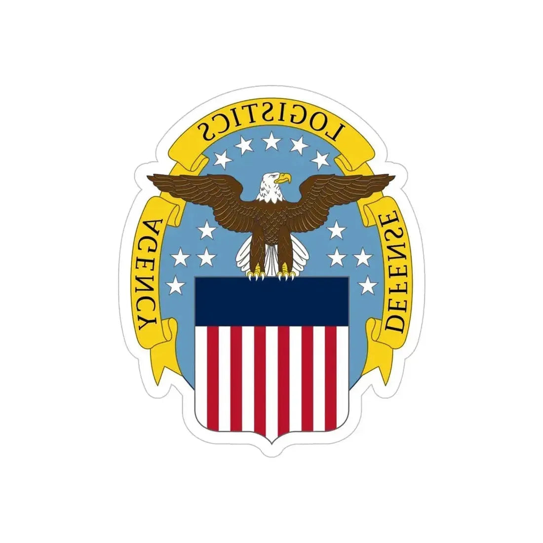 Defense Logistics Agency (U.S. Army) REVERSE PRINT Transparent Die-Cut STICKER - The Sticker Space