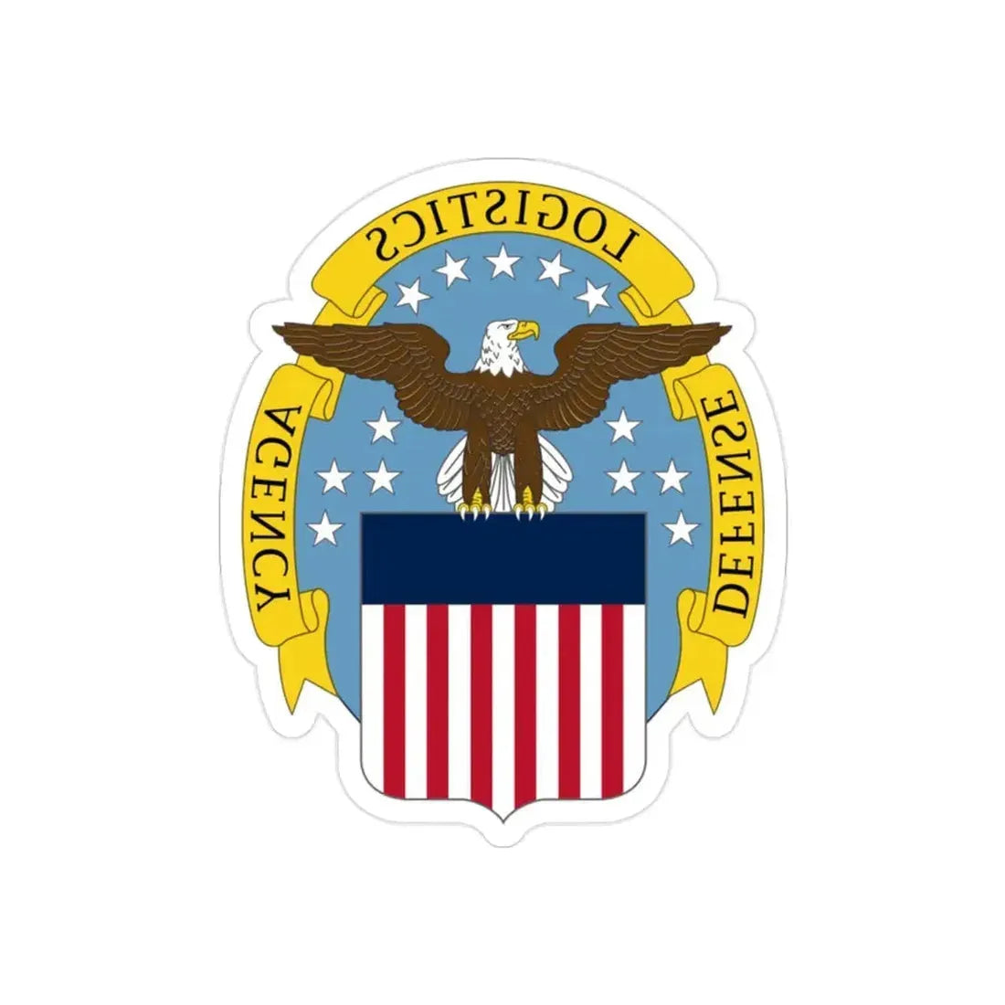 Defense Logistics Agency (U.S. Army) REVERSE PRINT Transparent Die-Cut STICKER - The Sticker Space