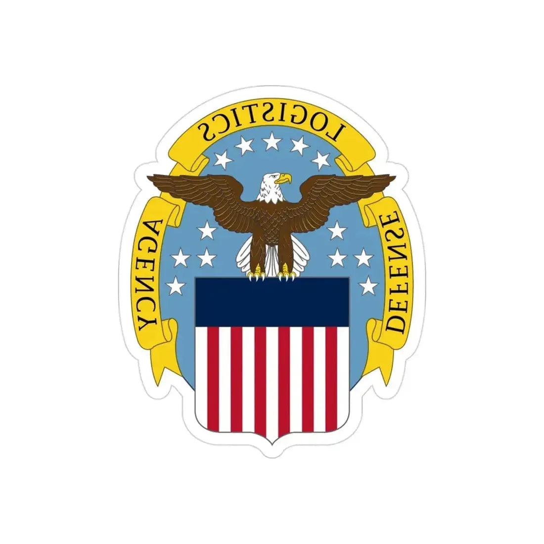 Defense Logistics Agency (U.S. Army) REVERSE PRINT Transparent Die-Cut STICKER - The Sticker Space