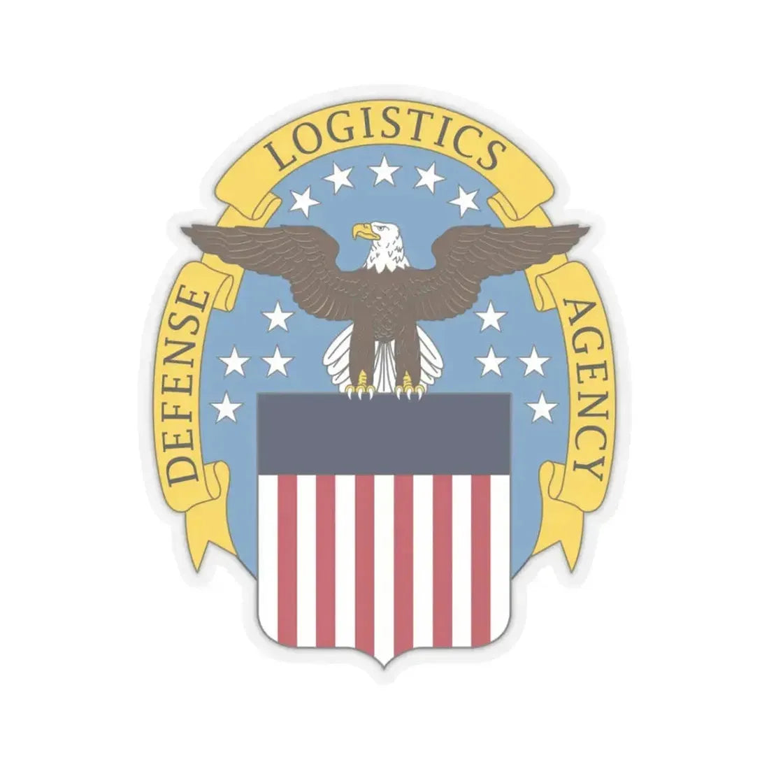 Defense Logistics Agency (U.S. Army) STICKER Vinyl Kiss-Cut Decal 3 Inch Transparent - The Sticker Space