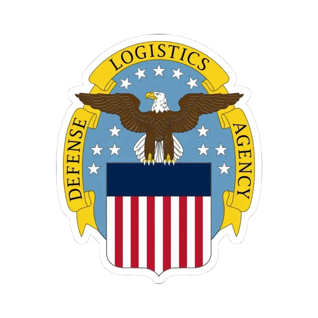 Defense Logistics Agency (U.S. Army) STICKER Vinyl Kiss-Cut Decal 3 Inch White - The Sticker Space
