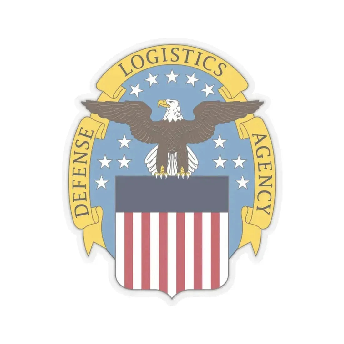 Defense Logistics Agency (U.S. Army) STICKER Vinyl Kiss-Cut Decal 4 Inch Transparent - The Sticker Space