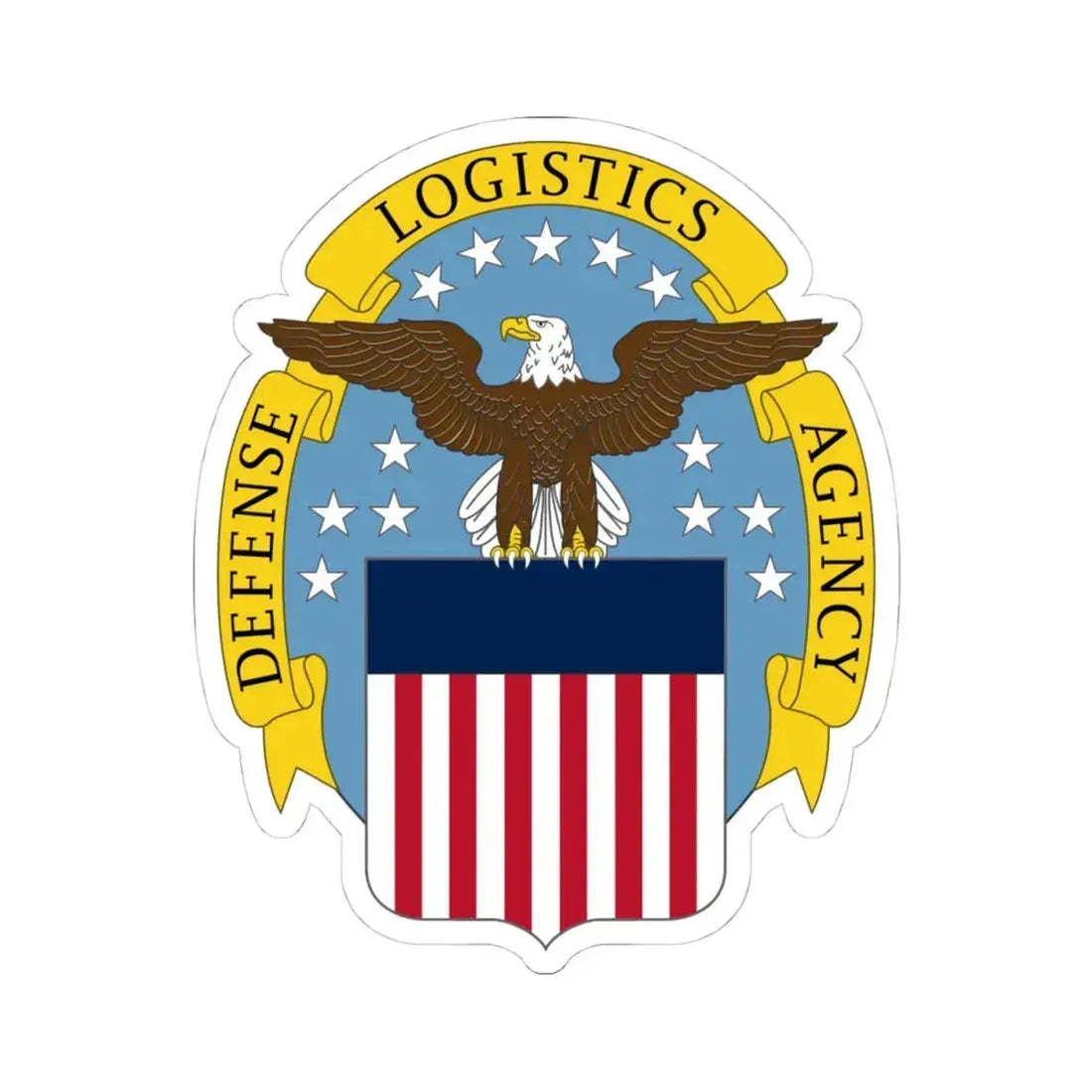 Defense Logistics Agency (U.S. Army) STICKER Vinyl Kiss-Cut Decal 4 Inch White - The Sticker Space