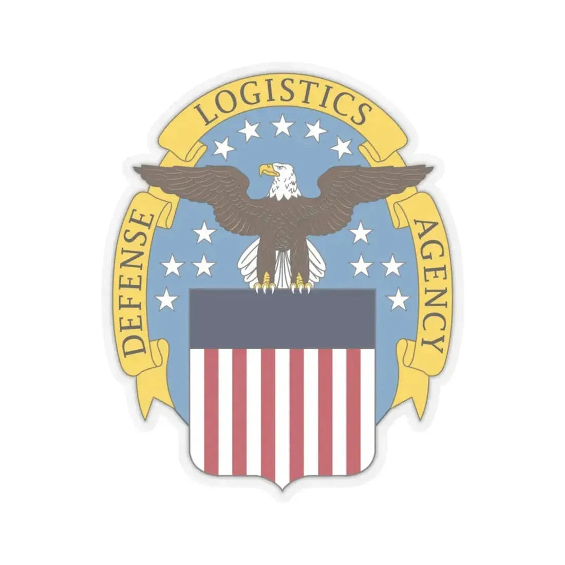 Defense Logistics Agency (U.S. Army) STICKER Vinyl Kiss-Cut Decal 6 Inch Transparent - The Sticker Space