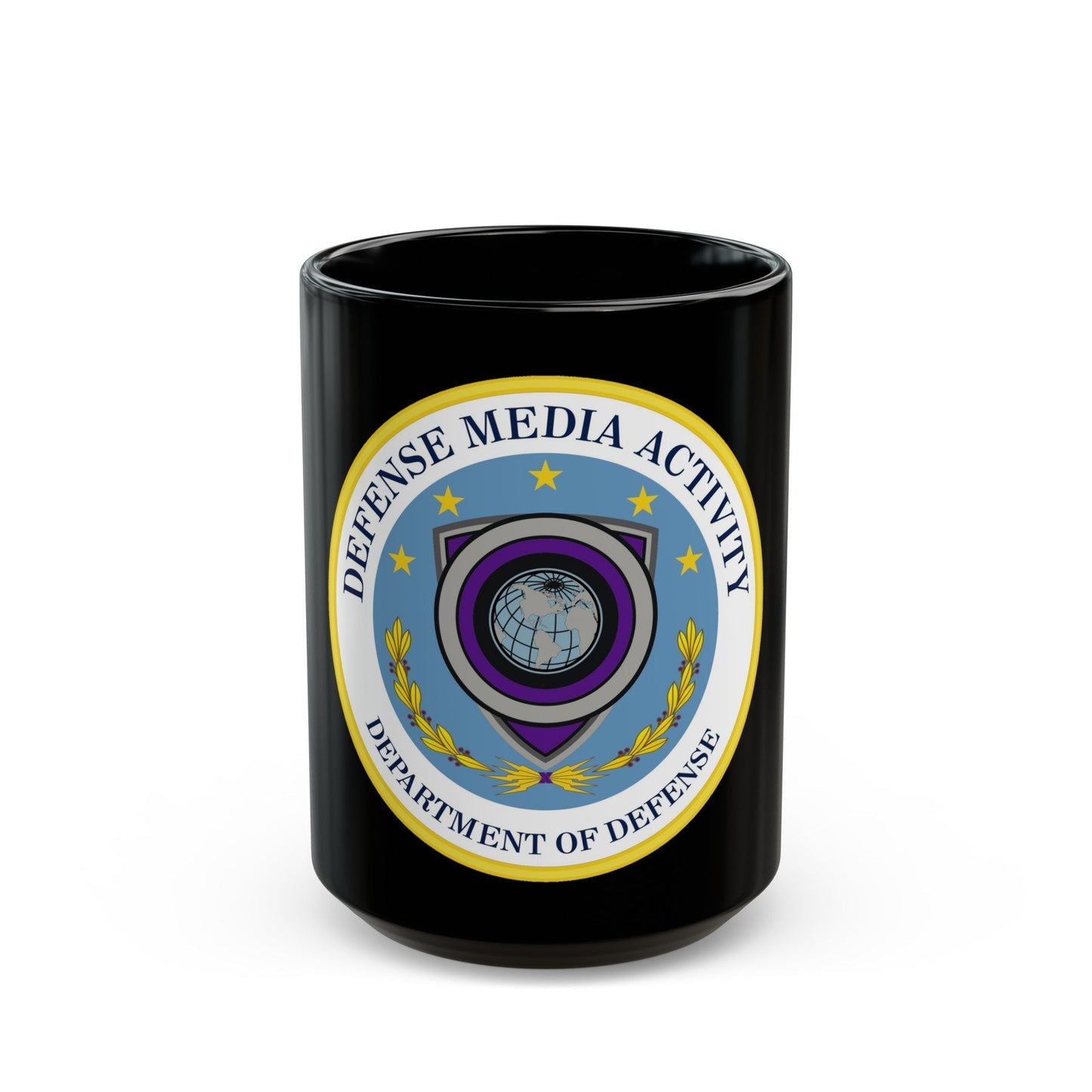 Defense Media Activity (U.S. Army) Black Coffee Mug-15oz-The Sticker Space