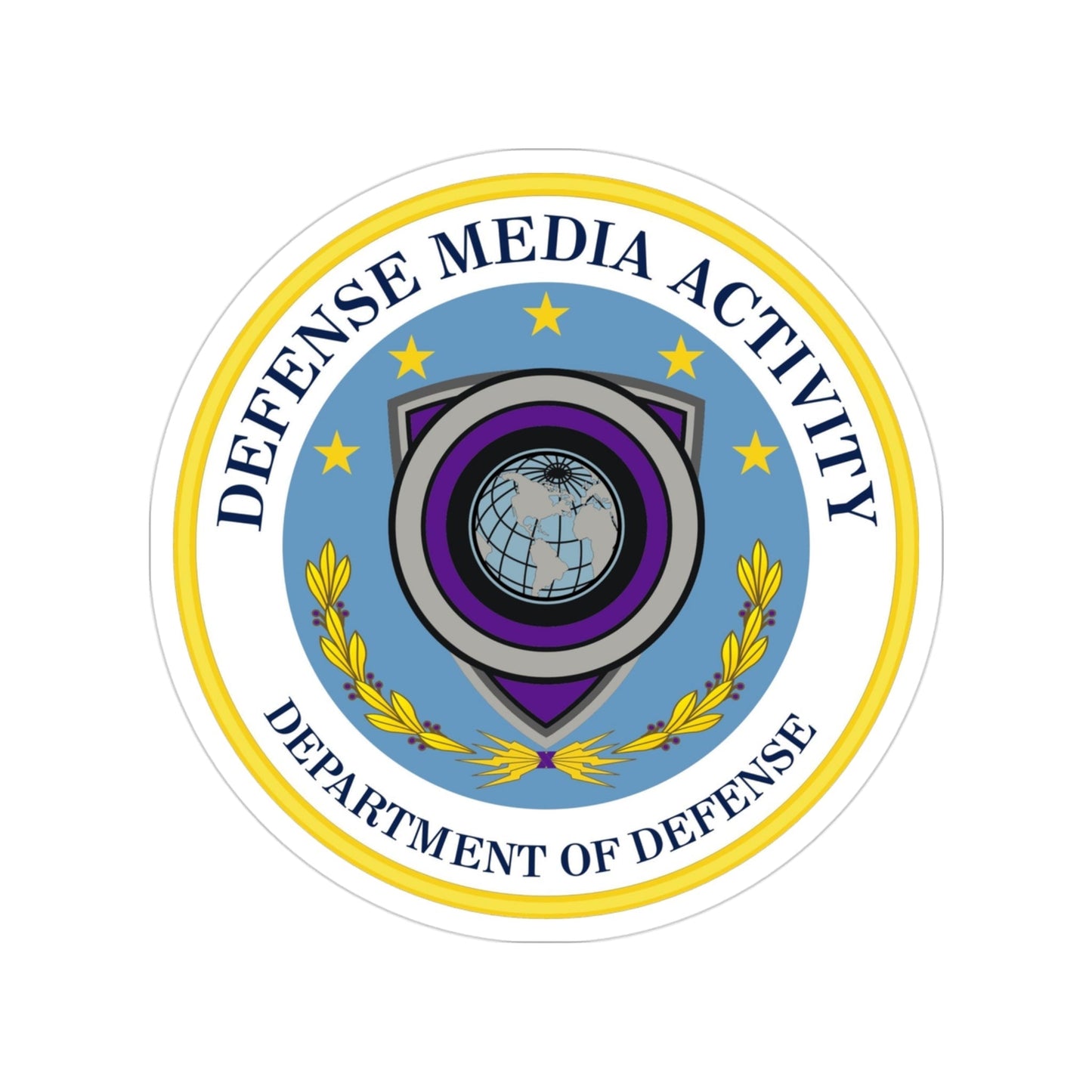 Defense Media Activity (U.S. Army) Transparent STICKER Die-Cut Vinyl Decal-3 Inch-The Sticker Space