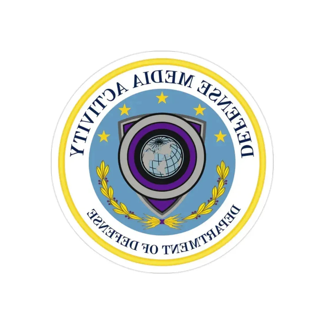 Defense Media Activity (U.S. Army) REVERSE PRINT Transparent Die-Cut STICKER 2 Inch Die-Cut Transparent - The Sticker Space