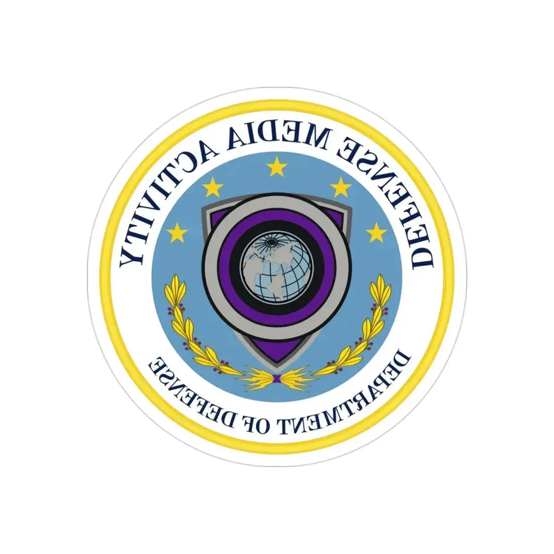 Defense Media Activity (U.S. Army) REVERSE PRINT Transparent Die-Cut STICKER 3 Inch Die-Cut Transparent - The Sticker Space