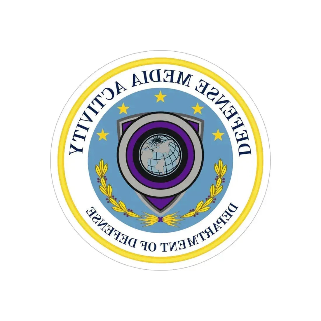 Defense Media Activity (U.S. Army) REVERSE PRINT Transparent Die-Cut STICKER 6 Inch Die-Cut Transparent - The Sticker Space