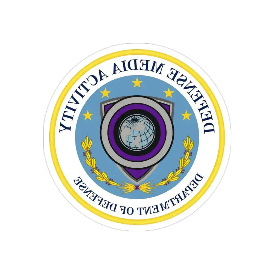 Defense Media Activity (U.S. Army) REVERSE PRINT Transparent Die-Cut STICKER - The Sticker Space