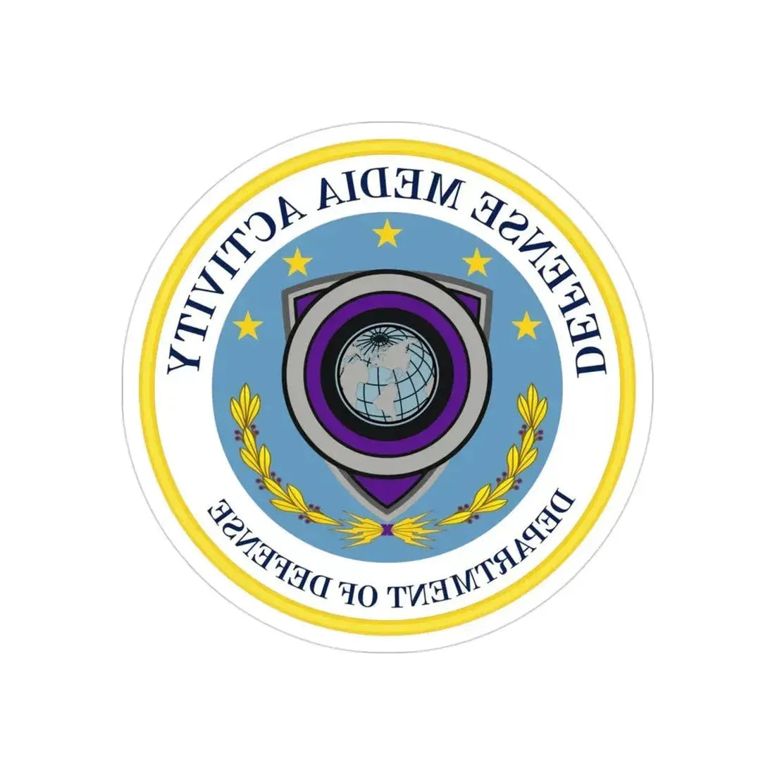 Defense Media Activity (U.S. Army) REVERSE PRINT Transparent Die-Cut STICKER - The Sticker Space