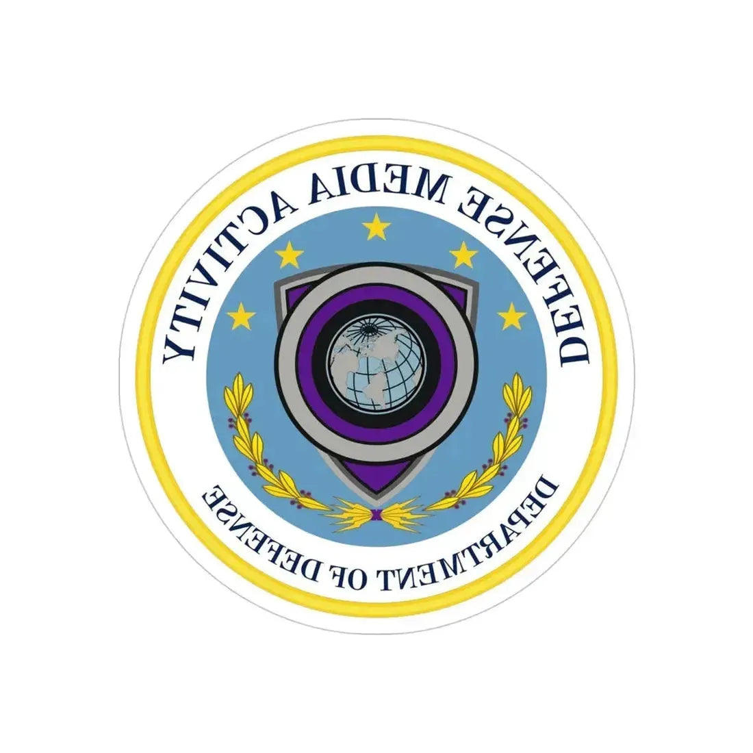 Defense Media Activity (U.S. Army) REVERSE PRINT Transparent Die-Cut STICKER - The Sticker Space