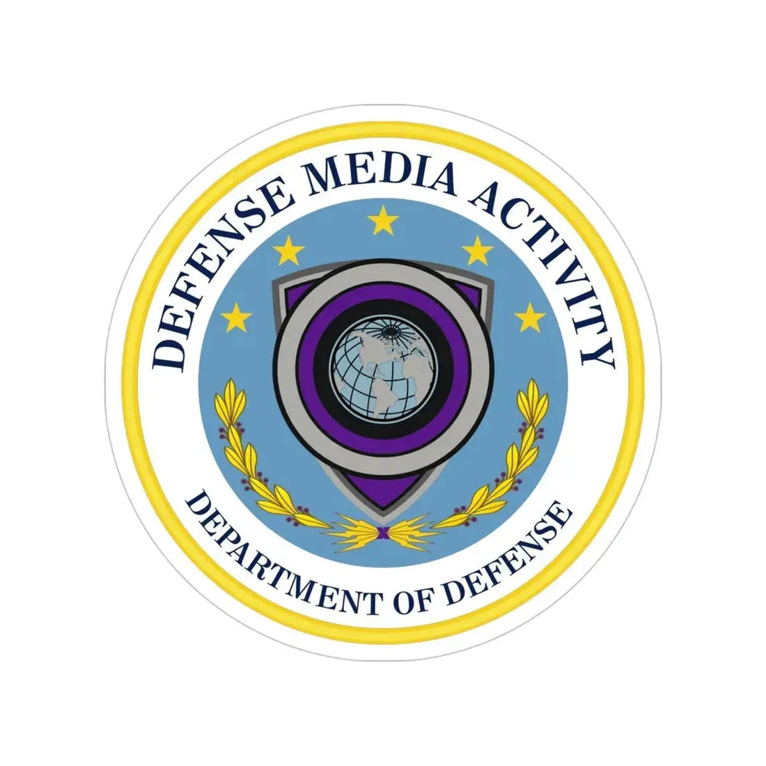 Defense Media Activity (U.S. Army) Transparent STICKER Die-Cut Vinyl Decal 4 Inch - The Sticker Space
