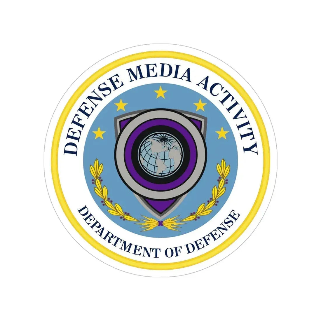 Defense Media Activity (U.S. Army) Transparent STICKER Die-Cut Vinyl Decal 5 Inch - The Sticker Space