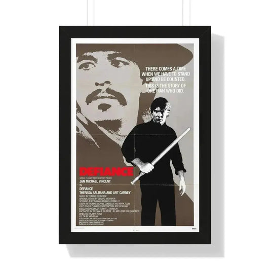 DEFIANCE 1980 - Framed Movie Poster 16″ x 24″ Black - The Sticker Space