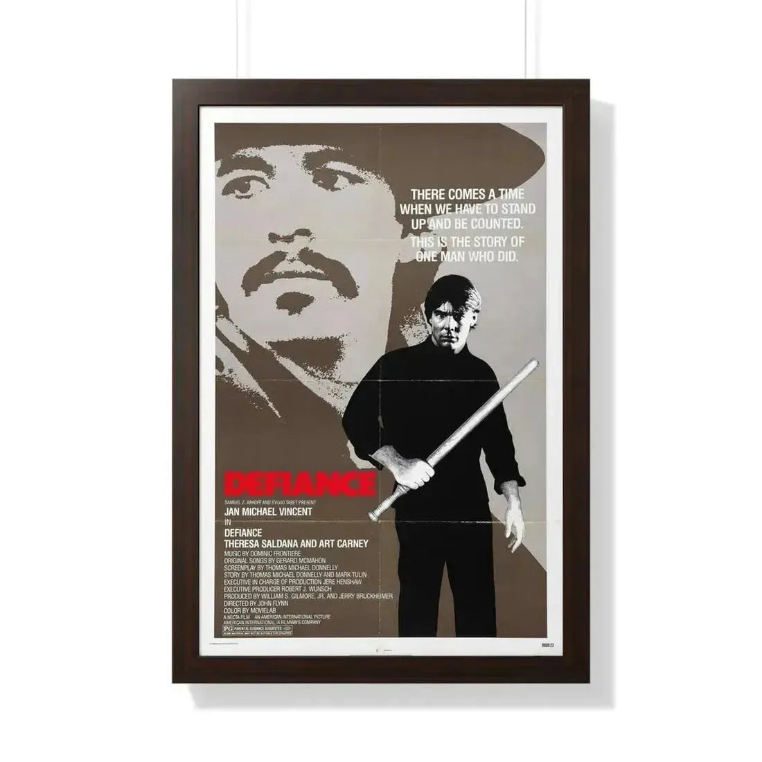 DEFIANCE 1980 - Framed Movie Poster 20" x 30" Walnut - The Sticker Space