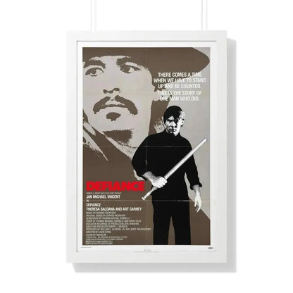 DEFIANCE 1980 - Framed Movie Poster 20" x 30" White - The Sticker Space