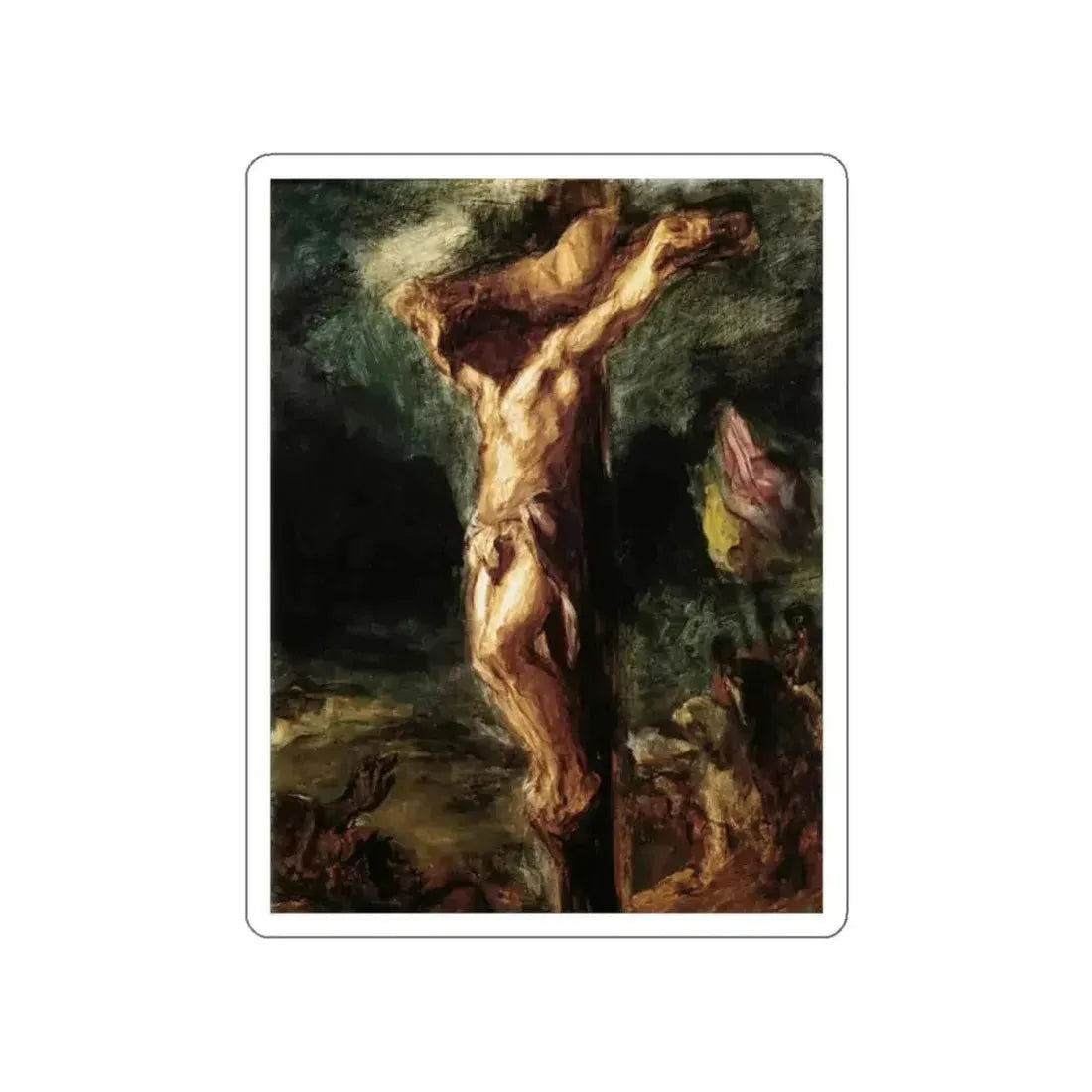 DELACROIX, EUGENE - Christ on the Cross (sketch) (Artwork) STICKER Vinyl Die-Cut Decal White Die-Cut 2 Inch - The Sticker Space