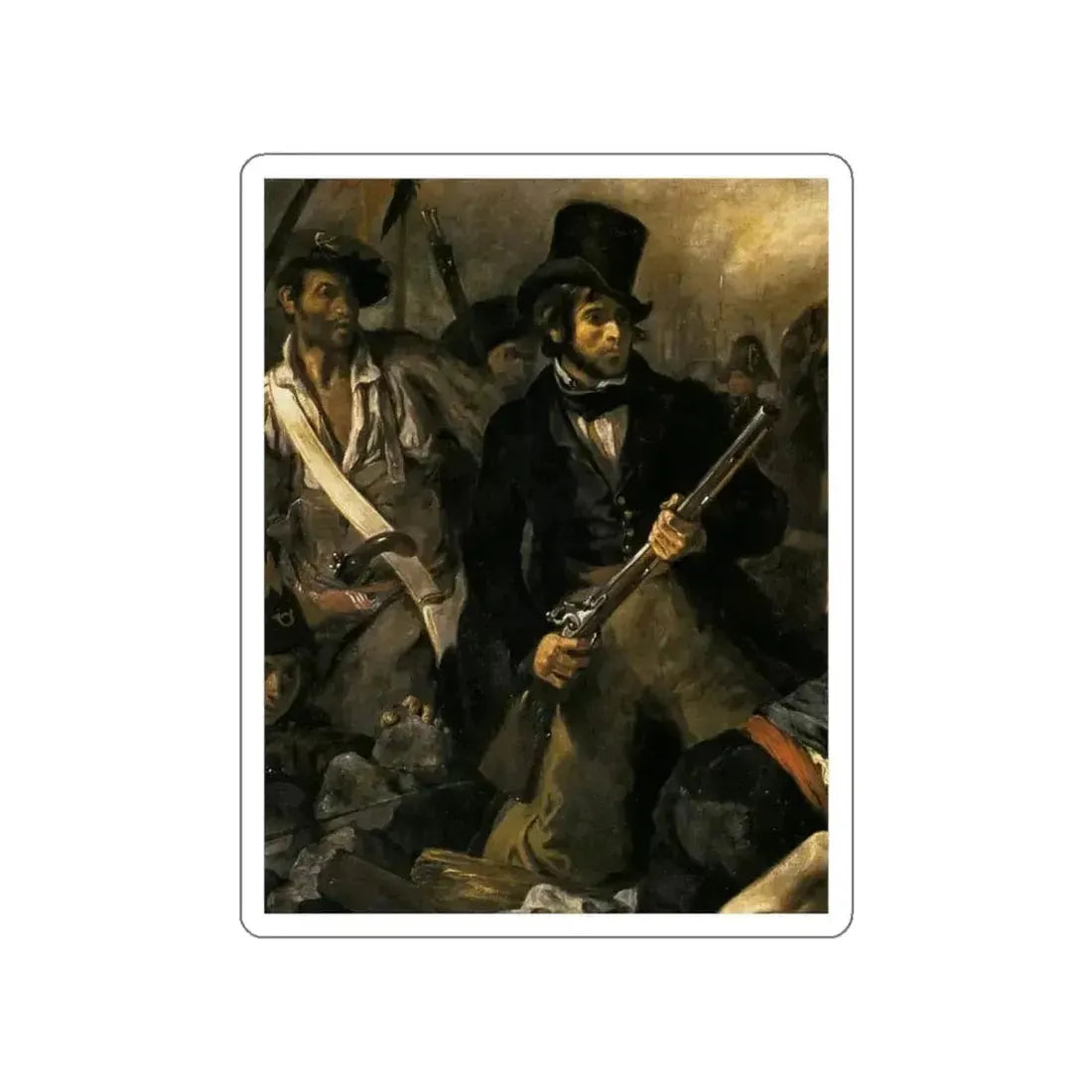 DELACROIX, EUGENE - Liberty Leading the People (detail)2 (Artwork) STICKER Vinyl Die-Cut Decal - The Sticker Space