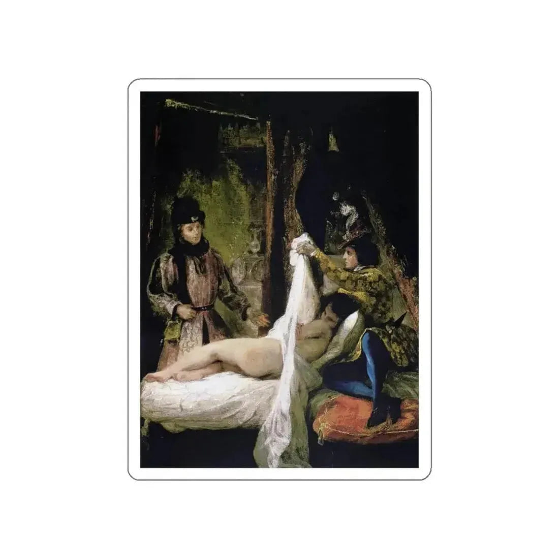 DELACROIX, EUGENE - Louis d'Orleans Showing his Mistress (Artwork) STICKER Vinyl Die-Cut Decal - The Sticker Space