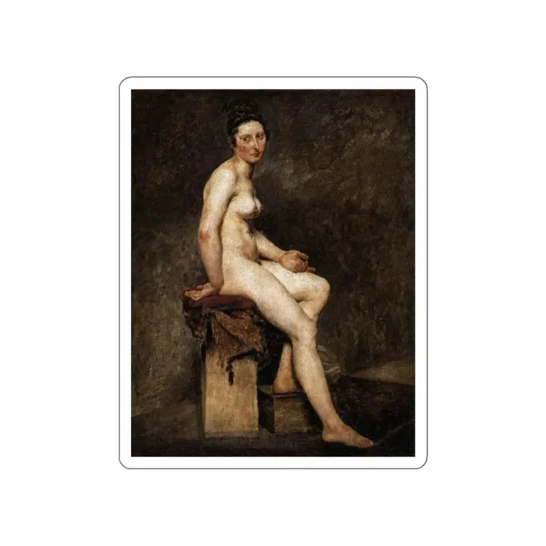 DELACROIX, EUGENE - Mlle Rose (Artwork) STICKER Vinyl Die-Cut Decal White Die-Cut 4 Inch - The Sticker Space