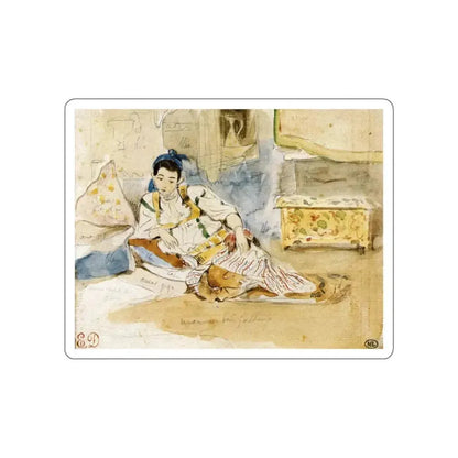 DELACROIX, EUGENE - Mounay ben Sultan (Artwork) STICKER Vinyl Die-Cut Decal White Die-Cut 6 Inch - The Sticker Space