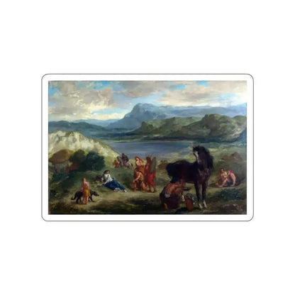 DELACROIX, EUGENE - Ovid among the Scythians (Artwork) STICKER Vinyl Die-Cut Decal White Die-Cut 4 Inch - The Sticker Space