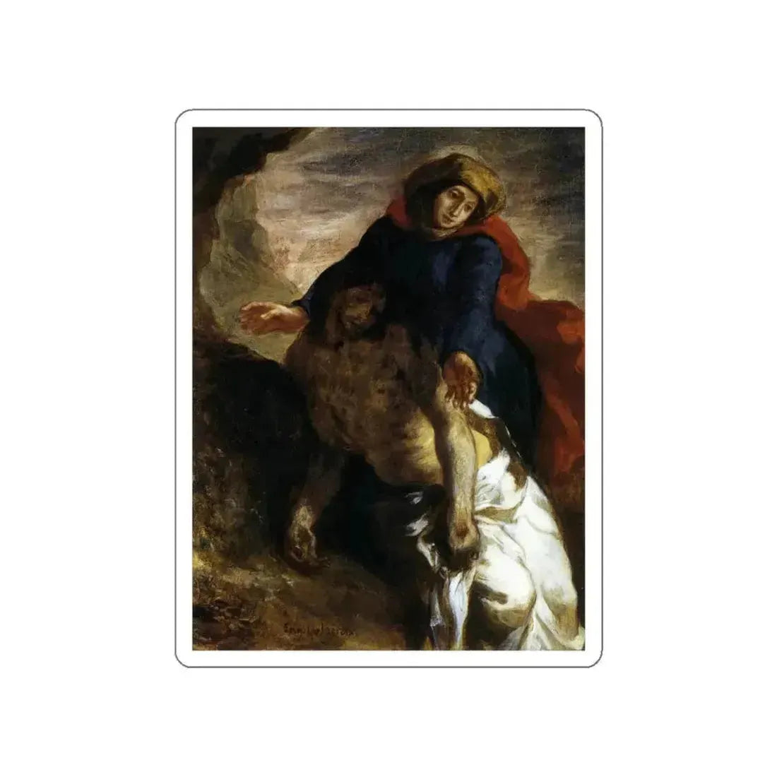 DELACROIX, EUGENE - Pieta (Artwork) STICKER Vinyl Die-Cut Decal - The Sticker Space