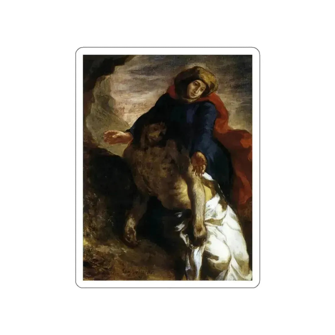 DELACROIX, EUGENE - Pieta (Artwork) STICKER Vinyl Die-Cut Decal - The Sticker Space