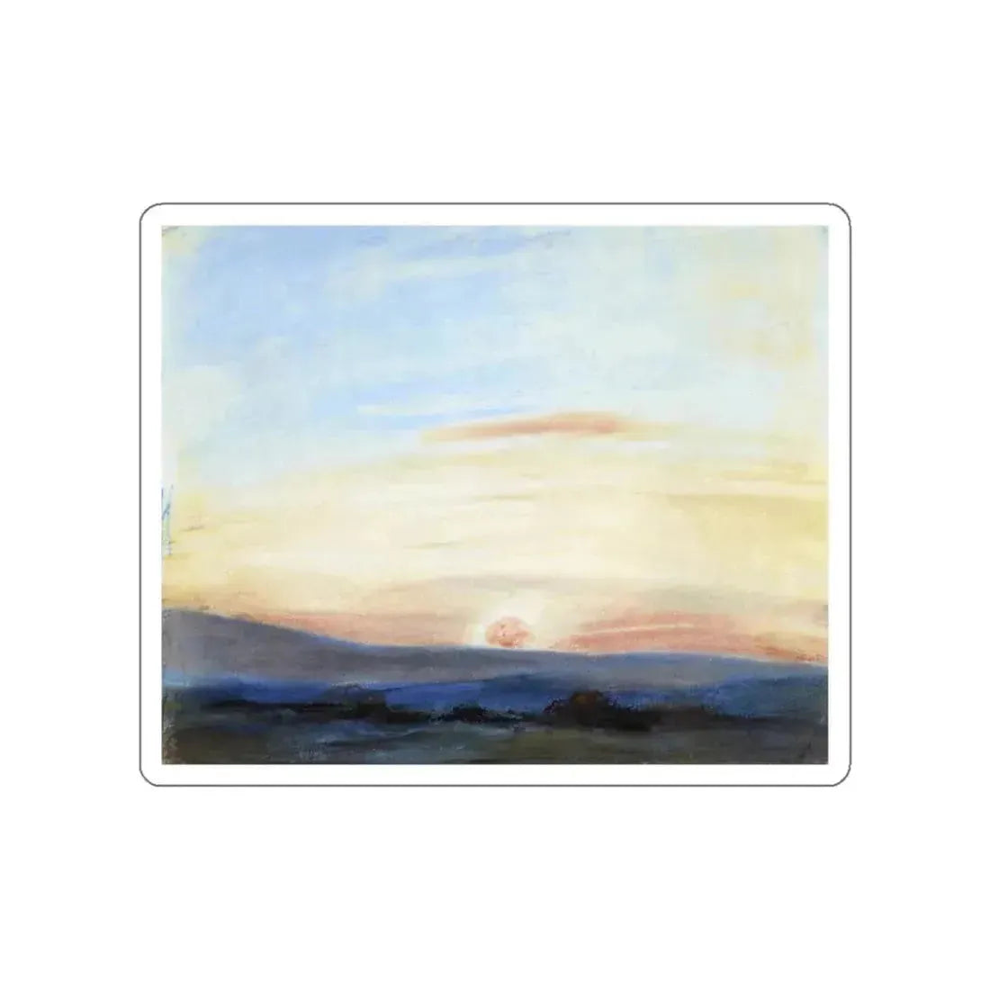 DELACROIX, EUGENE - Setting Sun (Artwork) STICKER Vinyl Die-Cut Decal White Die-Cut 5 Inch - The Sticker Space
