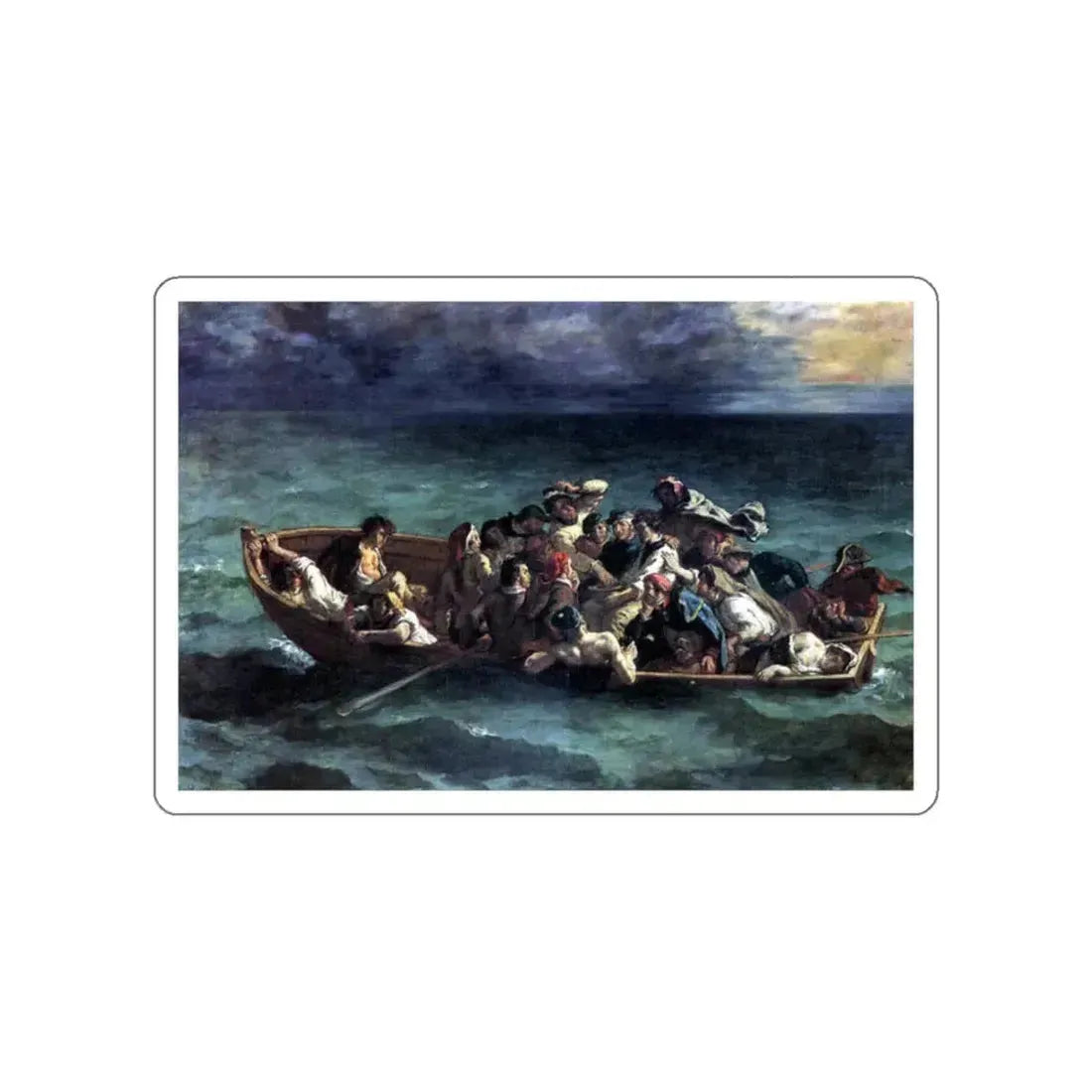 DELACROIX, EUGENE - Shipwreck of Don Juan (Artwork) STICKER Vinyl Die-Cut Decal White Die-Cut 2 Inch - The Sticker Space