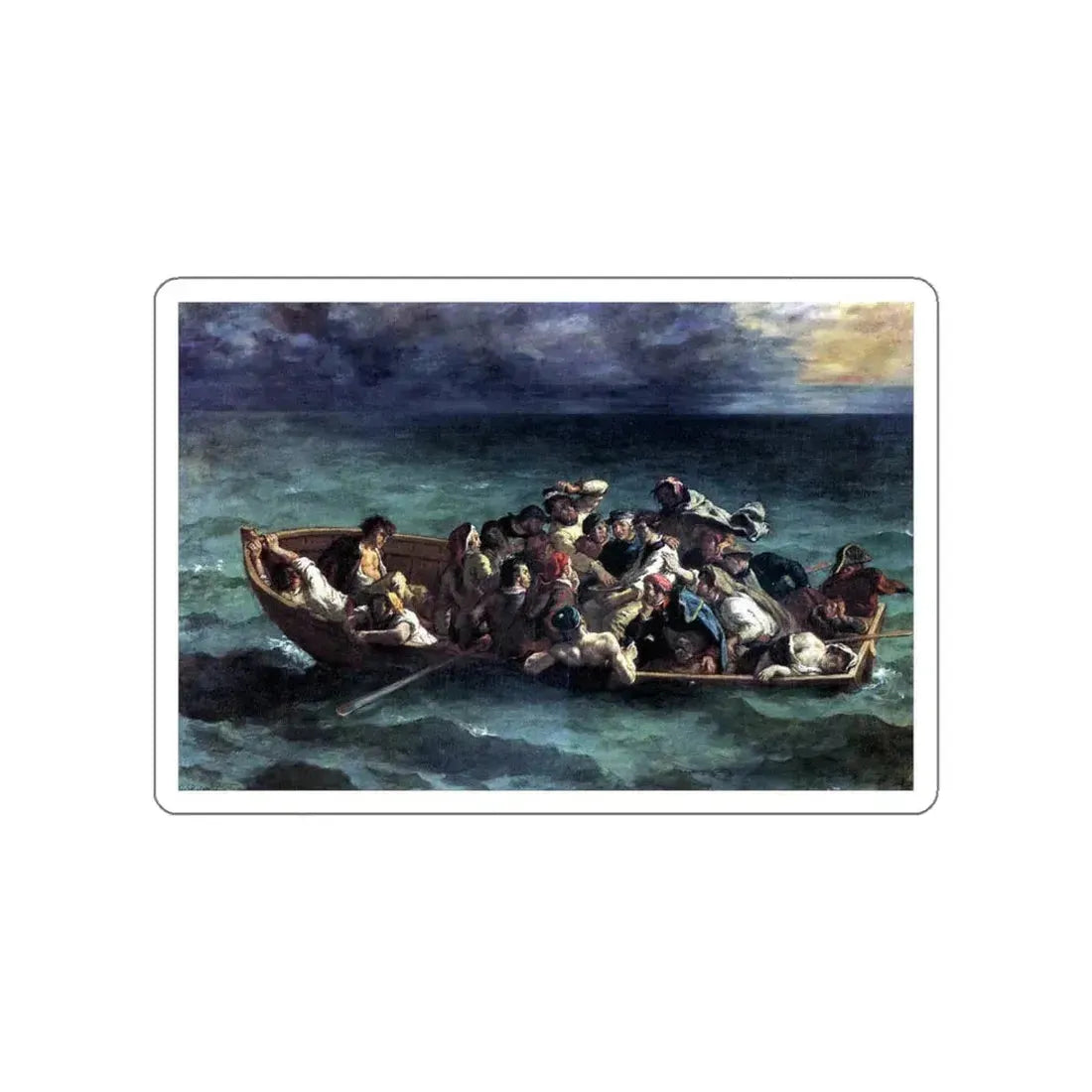 DELACROIX, EUGENE - Shipwreck of Don Juan (Artwork) STICKER Vinyl Die-Cut Decal White Die-Cut 4 Inch - The Sticker Space