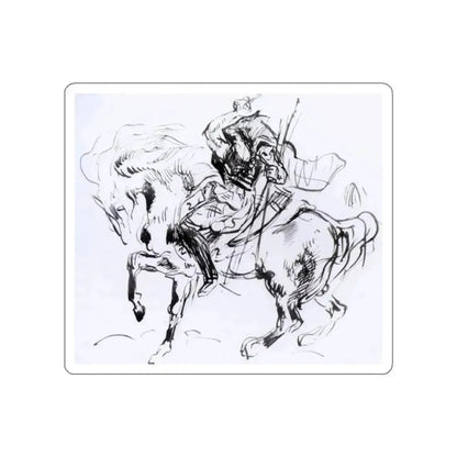 DELACROIX, EUGENE - Sketch for Attila (Artwork) STICKER Vinyl Die-Cut Decal - The Sticker Space