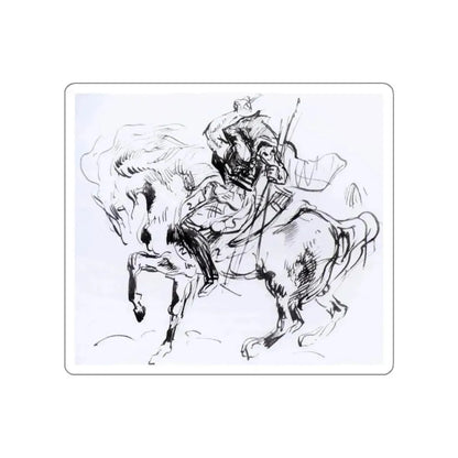DELACROIX, EUGENE - Sketch for Attila (Artwork) STICKER Vinyl Die-Cut Decal - The Sticker Space