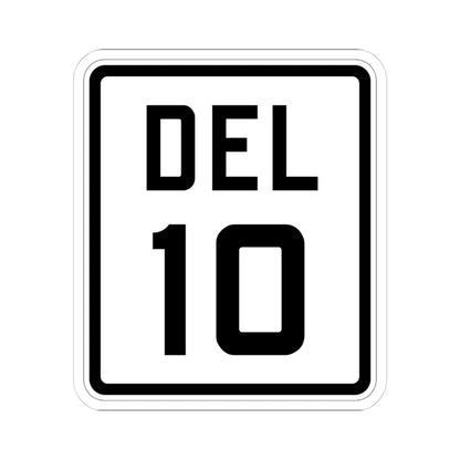 Delaware 10 1926 (Delaware) (Road Sign) STICKER Vinyl Kiss-Cut Decal 4 Inch White - The Sticker Space