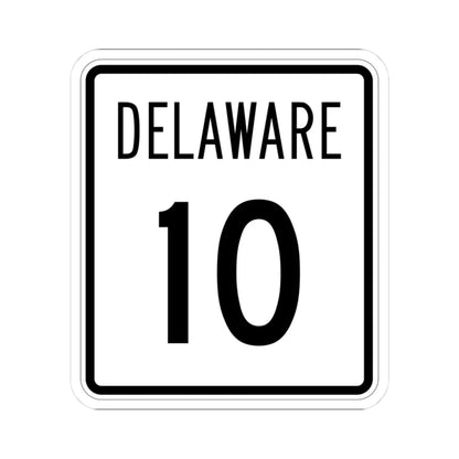 Delaware 10 1955 (Delaware) (Road Sign) STICKER Vinyl Kiss-Cut Decal 3 Inch White - The Sticker Space