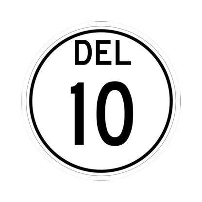 Delaware 10 1964 (Delaware) (Road Sign) STICKER Vinyl Kiss-Cut Decal 2 Inch White - The Sticker Space