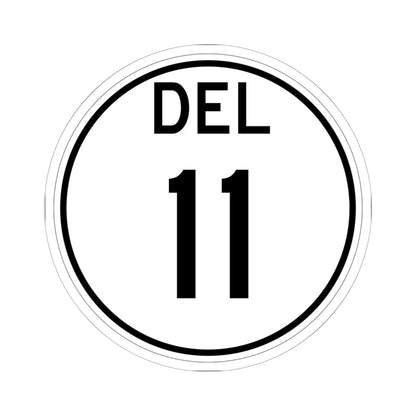 Delaware 11 1964 (Delaware) (Road Sign) STICKER Vinyl Kiss-Cut Decal 6 Inch White - The Sticker Space