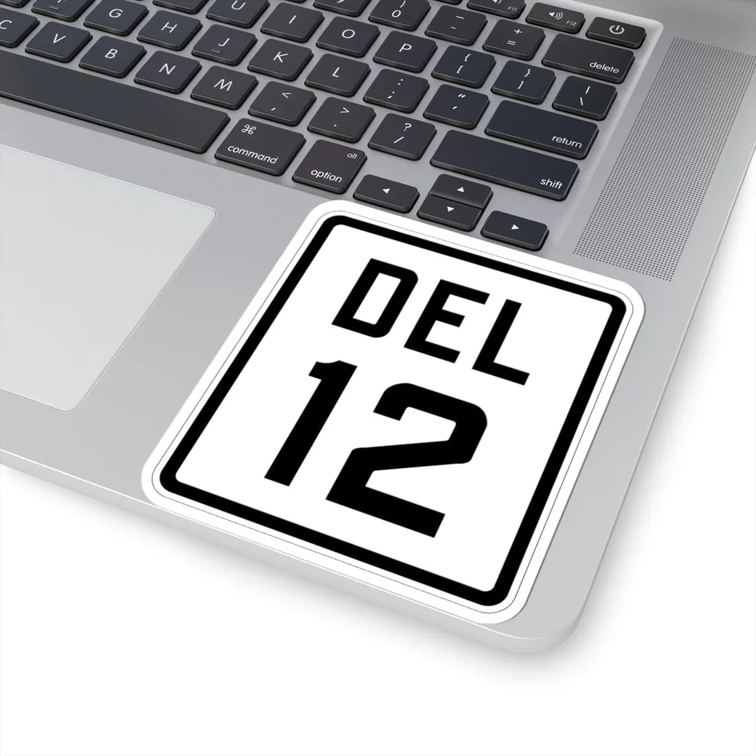 Delaware 12 1926 (Delaware) (Road Sign) STICKER Vinyl Kiss-Cut Decal - The Sticker Space