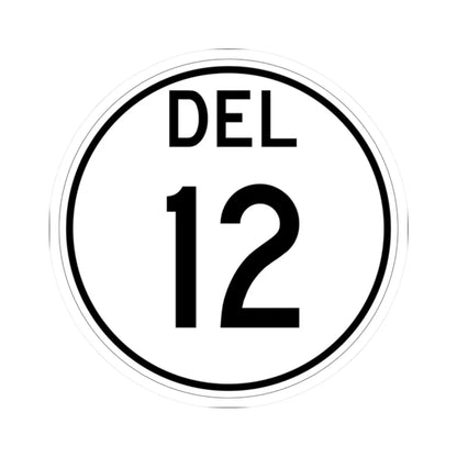 Delaware 12 1964 (Delaware) (Road Sign) STICKER Vinyl Kiss-Cut Decal 2 Inch White - The Sticker Space