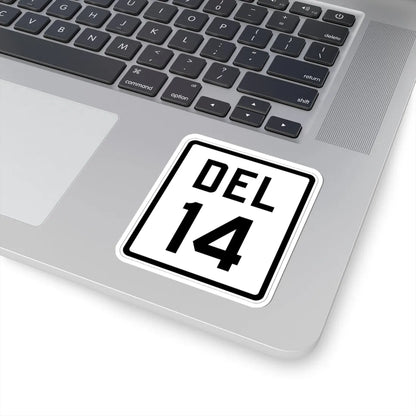 Delaware 14 1926 (Delaware) (Road Sign) STICKER Vinyl Kiss-Cut Decal - The Sticker Space