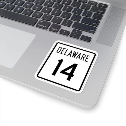 Delaware 14 1955 (Delaware) (Road Sign) STICKER Vinyl Kiss-Cut Decal - The Sticker Space
