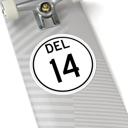 Delaware 14 1964 (Delaware) (Road Sign) STICKER Vinyl Kiss-Cut Decal - The Sticker Space